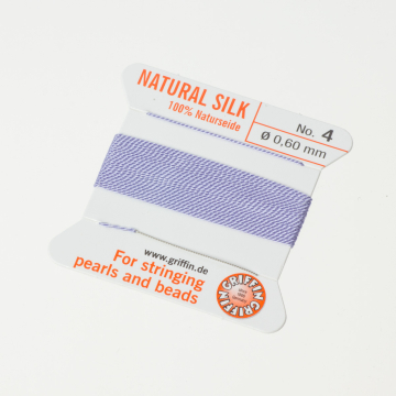 Nici jedwabne z igłą lilac 0,6mm
