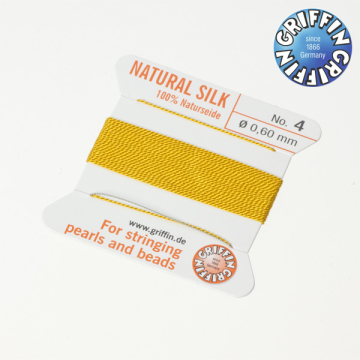 Nici jedwabne z igłą amber 0,6mm