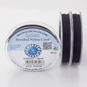 Griffin nylonowy sznurek do makramy 0.3mm czarny