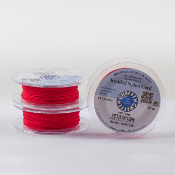 Griffin nylonowy sznurek do makramy red 1mm