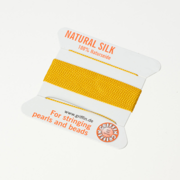 Nici jedwabne z igłą amber 0,8mm