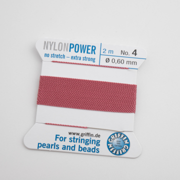 Nici Nylon Power z igłą dark pink 0,6mm