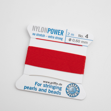 Nici Nylon Power z igłą red 0,6mm