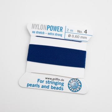 Nici Nylon Power z igłą dark blue 0,6mm