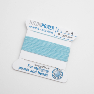 Nici Nylon Power z igłą turquoise 0,6mm