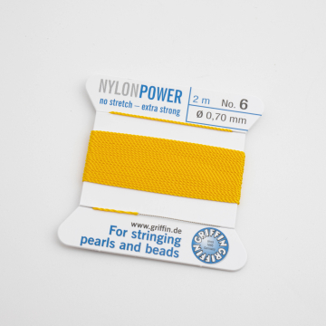 Nici Nylon Power z igłą yellow 0,7mm
