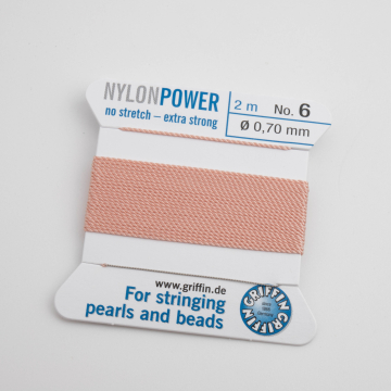 Nici Nylon Power z igłą light pink 0,7mm