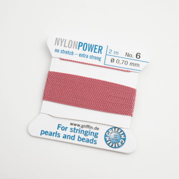 Nici Nylon Power z igłą dark pink 0,7mm