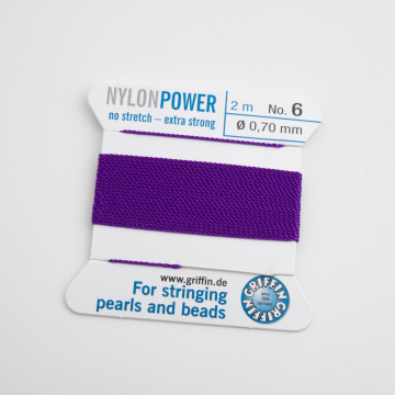 Nici Nylon Power z igłą amethyst 0,7mm