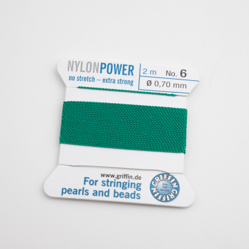 Nici Nylon Power z igłą green 0,7mm