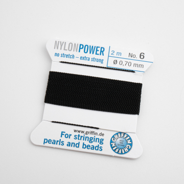 Nici Nylon Power z igłą black 0,7mm