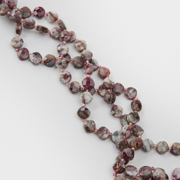 Turmalin śliwkowy krążek fasetowana 11x5,5mm