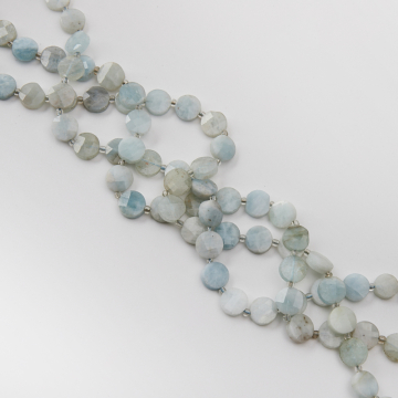 Akwamaryn krążek fasetowany 10,5x4mm