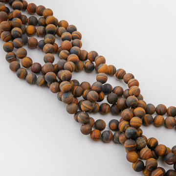 Tygrysie oko kulka gładka matowa 10mm