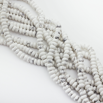 Howlit biały oponka gładka 8,5x5mm