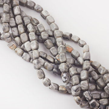 Jaspis szary bryłka prostokątna 12x8mm