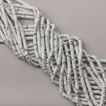 Howlit biały krążek gładki 2,5x4,5mm