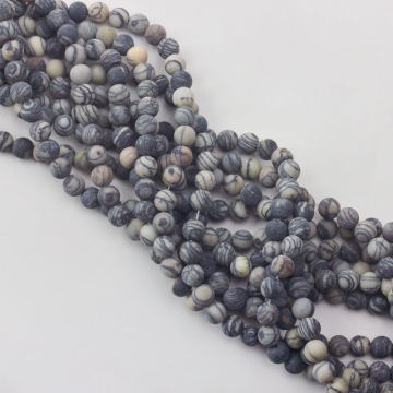 Jaspis piccasso kulka matowa 8mm