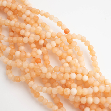 Agat pudrowy kulka gładka matowa 4,5mm