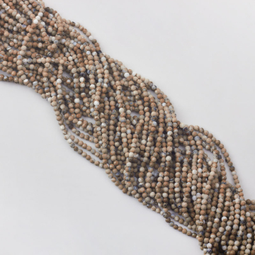 Agat ziemny kulka fasetowana 3mm