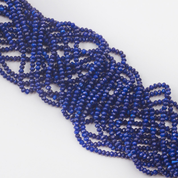 Jadeit oponka fasetowana granatowy 4,5x3mm