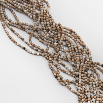 Agat kulka fasetowana cappuccino 4mm Agat kulka fasetowana cappuccino 4mm