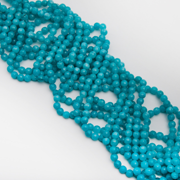 Jadeit kulka fasetowana morski 6mm