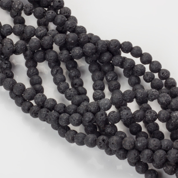 Lawa czarna matowa kulka 6,5mm