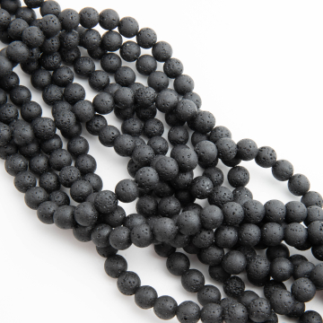 Lawa kulka gładka czarna 8,5mm