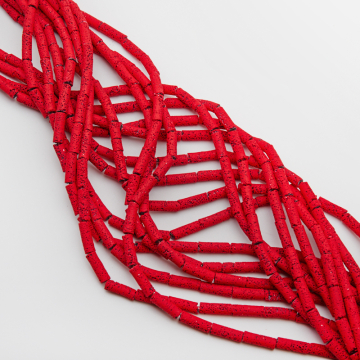 Lawa wulkaniczna lakierowana wałek czerwony 4x13mm