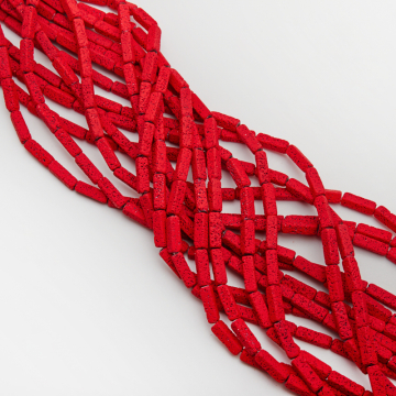 Lawa wulkaniczna lakierowana słupek czerwony 4x14mm