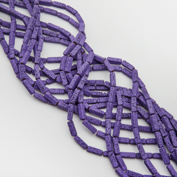 Lawa wulkaniczna lakierowana słupek ciemny fioletowy 4x14mm