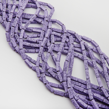 Lawa wulkaniczna lakierowana słupek jasny fioletowy 4x14mm