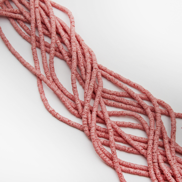 Lawa wulkaniczna lakierowana krążek brudny róż 4x2mm