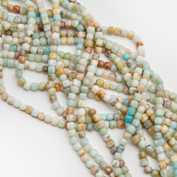 Amazonit kostka fasetowana 5mm