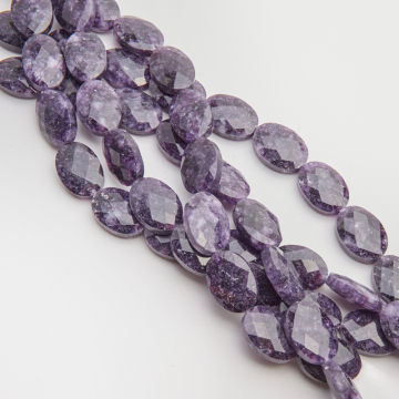 Jadeit purpurowy owal fasetowany 18,5x13,5mm