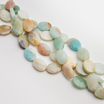 Amazonit owal fasetowany 18,5x13,5mm