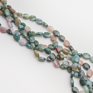 Agat indyjski owal fasetowany 8,5x6,5mm