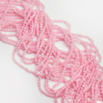 Kryształ górski różowy kulka fasetowana 3,5mm