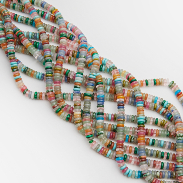 Mix kamieni krążek gładki 6,5x2mm