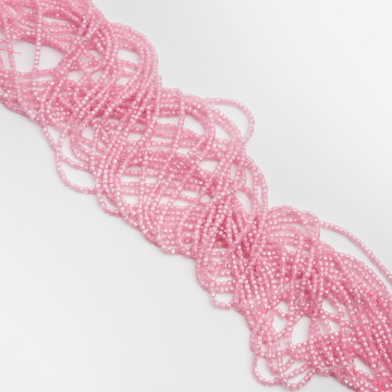 Cyrkonia kostka fasetowana różowa 2,5mm