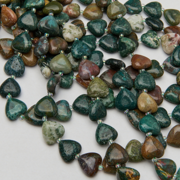 Agat indyjski serce gładkie 14,5mm