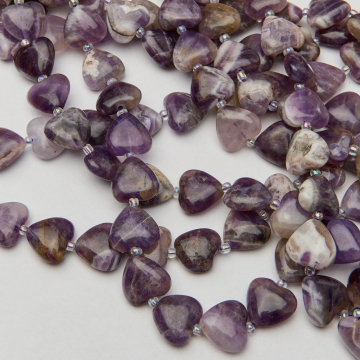 Ametyst serce gładkie 14,5mm