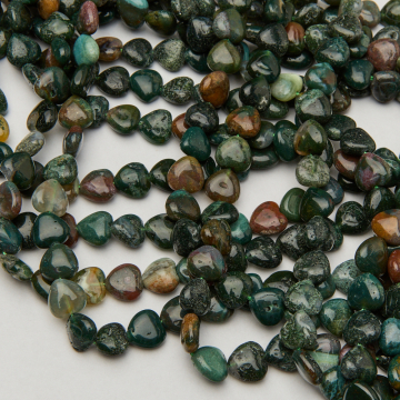 Agat indyjski serce gładkie 10,5mm