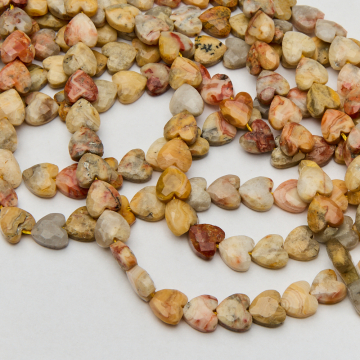 Agat serce fasetowane 8mm