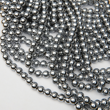 Hematyt platerowany kulka gładka silver 9,5mm
