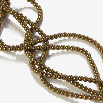 Hematyt platerowany kulka gładka bronze 4mm