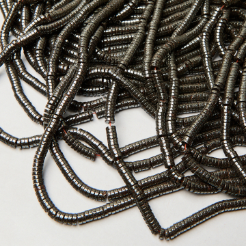 Hematyt krążek z fakturą natural 6x2mm