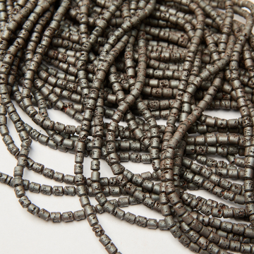 Hematyt walec z fakturą mat natural 4x5mm