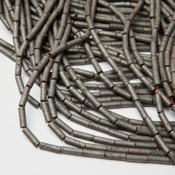 Hematyt słupek z fakturą mat natural 4x13mm